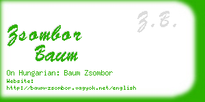 zsombor baum business card